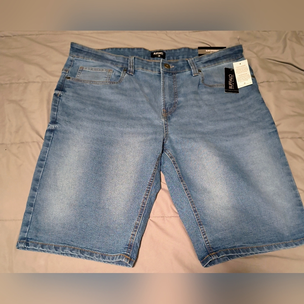 Buffalo David Bitton Light Blue Denim Shorts - Picture 2 of 3